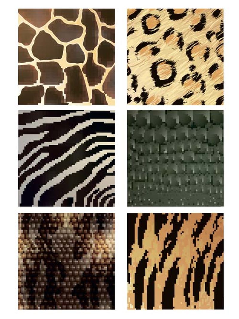 矢量动物毛皮纹理背景