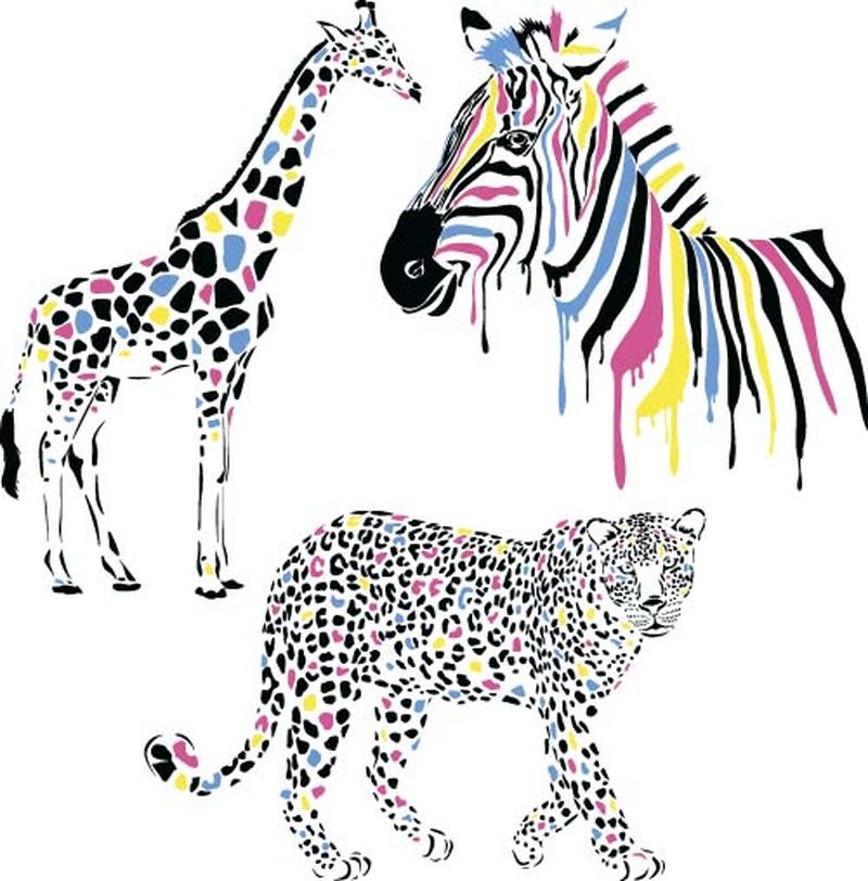 矢量动物毛皮纹理背景