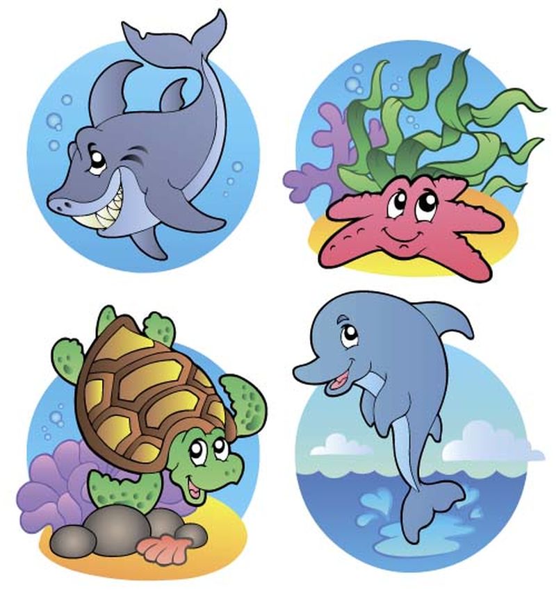 卡通海洋动物系列 矢量卡通海洋动物图片 高清图片 图片素材 寻图免费打包下载
