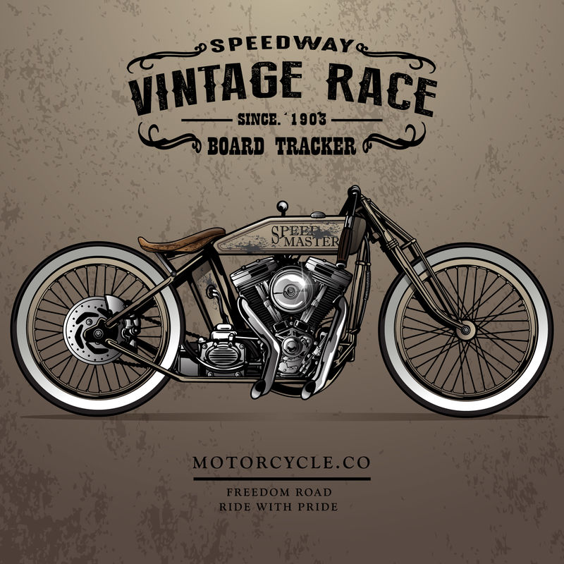摩托车海报矢量设计