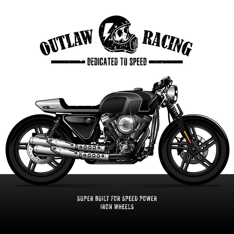 摩托车海报矢量设计