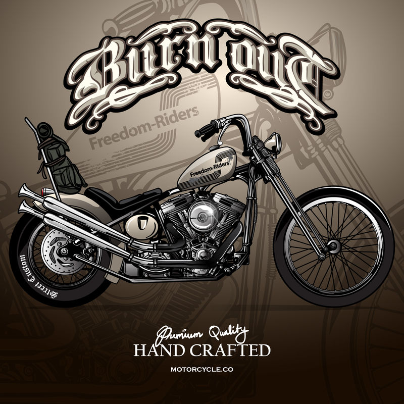 摩托车海报矢量设计