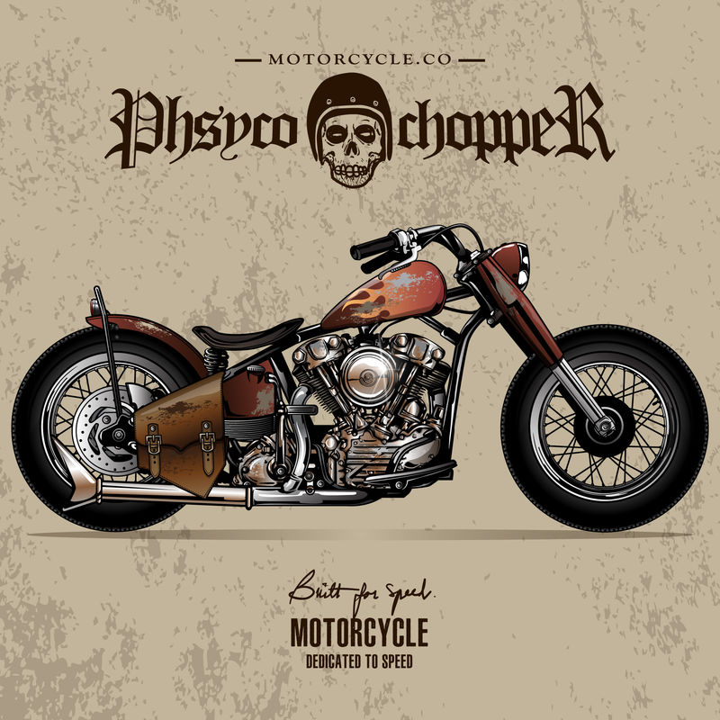 摩托车海报矢量设计