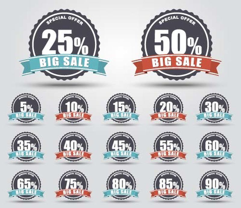 出售的一套标签