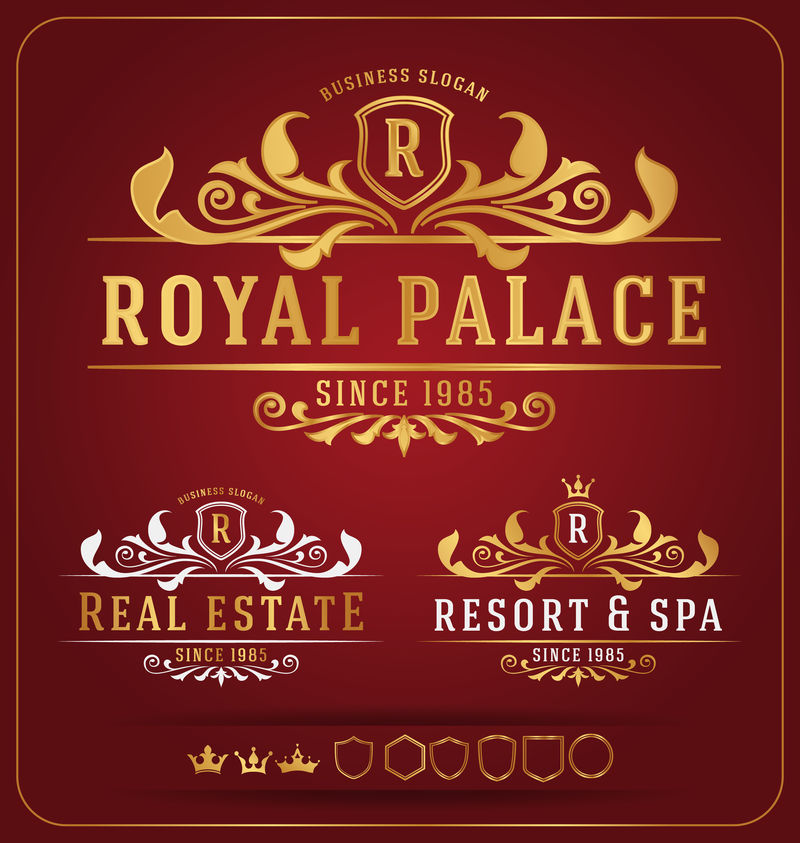 矢量不同的企业徽标