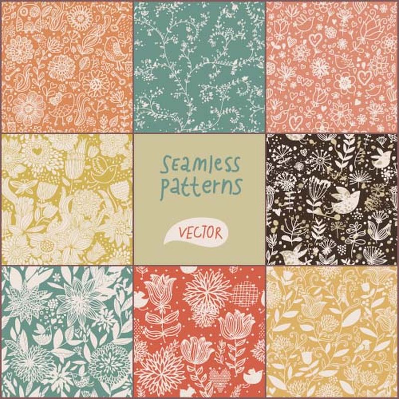 矢量彩色图案背景