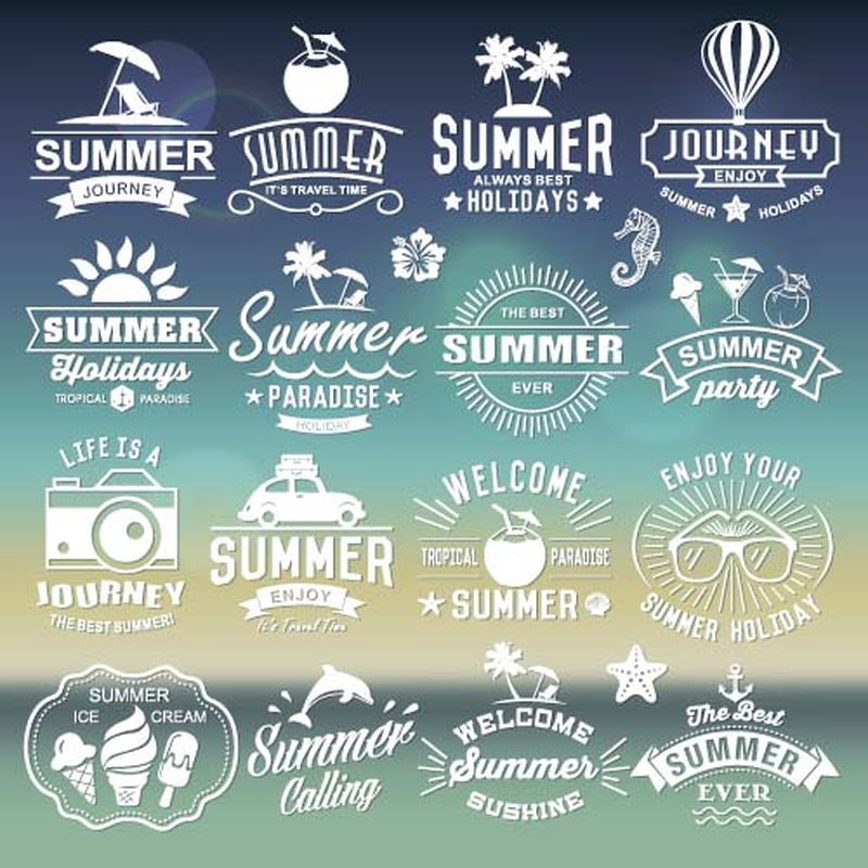 矢量夏季标识