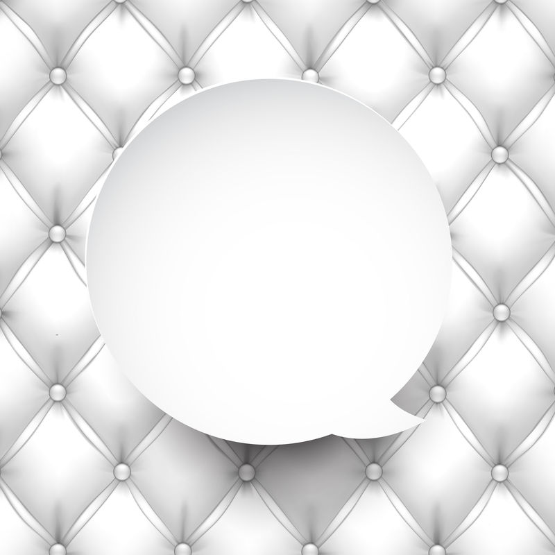 纸白色圆形语音泡沫。