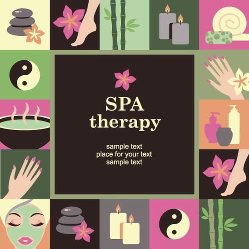 矢量美容院卡片设计