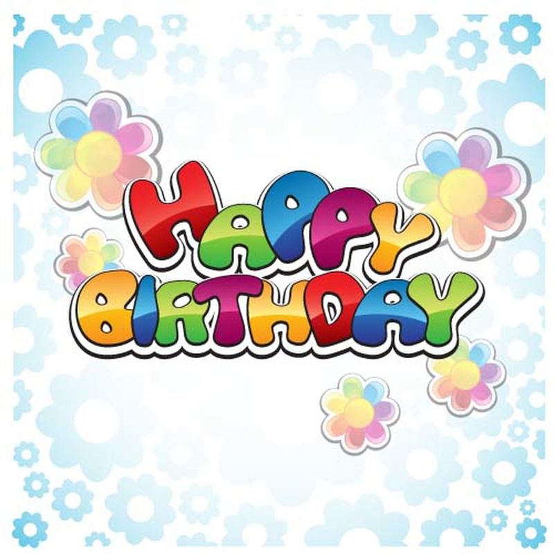 矢量生日快乐气球贺卡模板