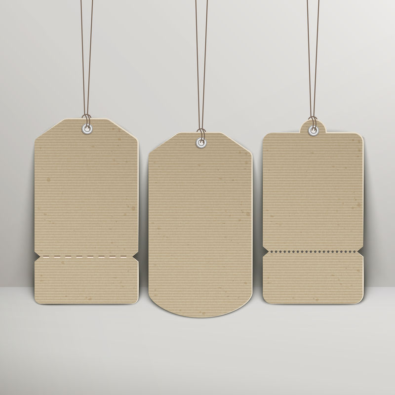 空白棕色价格标签