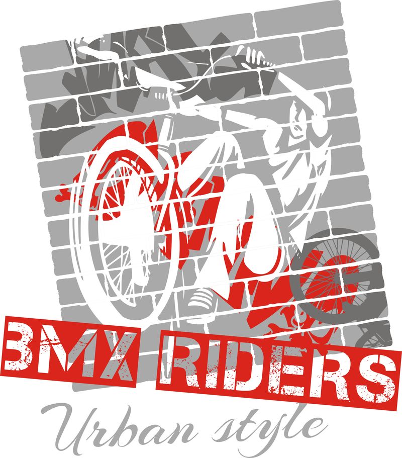 山地自行车试验-矢量设计