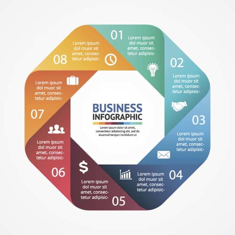 矢量商业信息图表