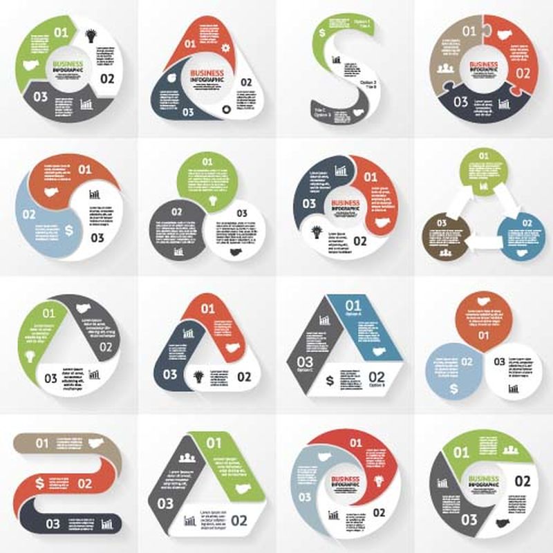 矢量商业信息图表