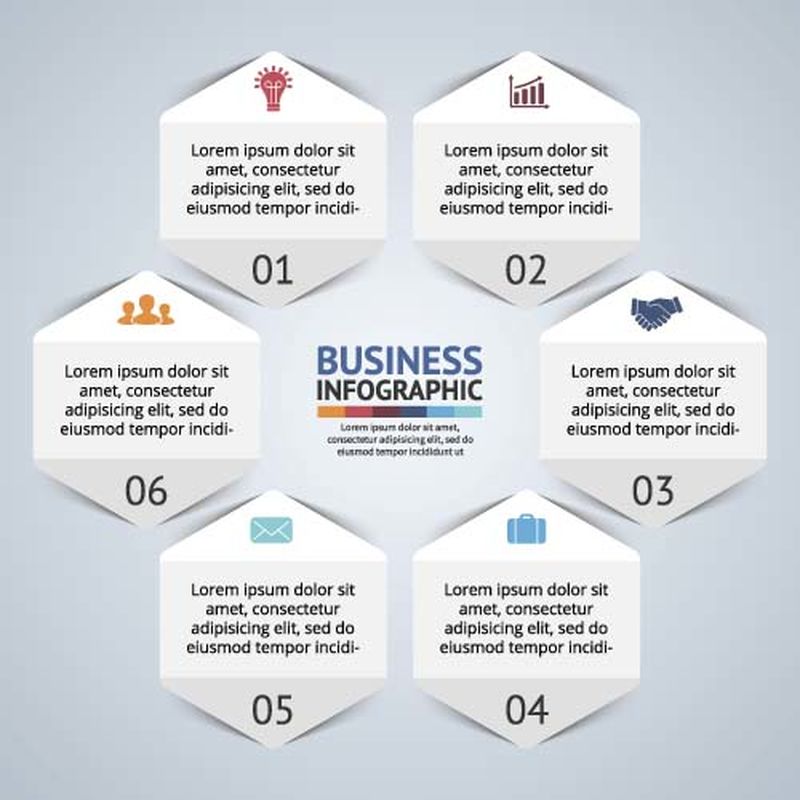 矢量商业信息图表