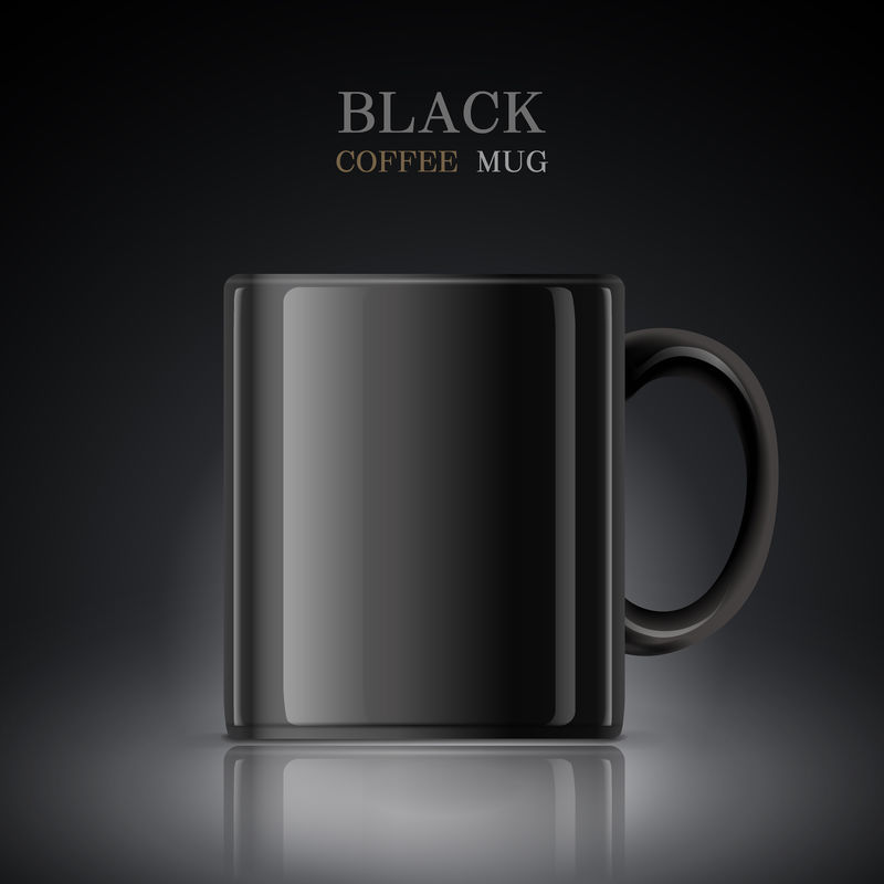 经典黑色马克杯
