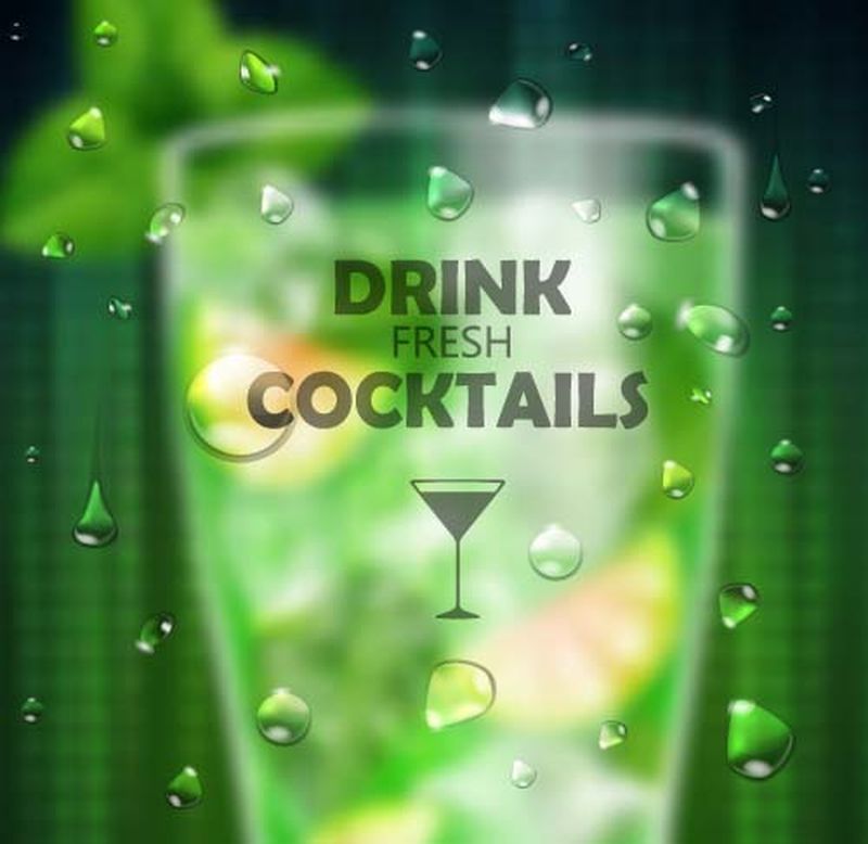 鸡尾酒背景矢量设计