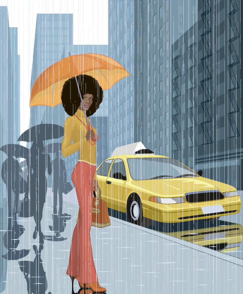 矢量时尚插画美女