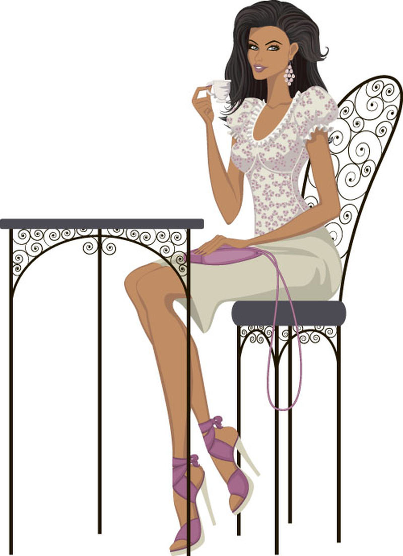 矢量时尚插画美女