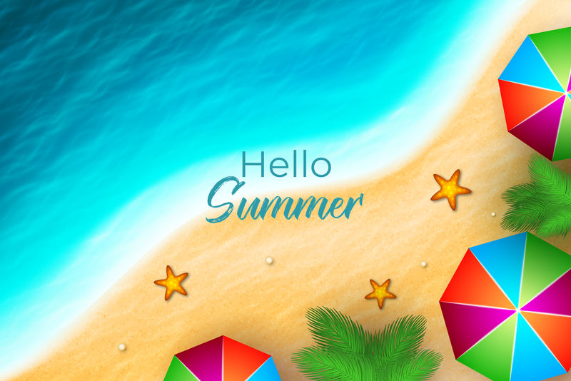 矢量你好夏季设计