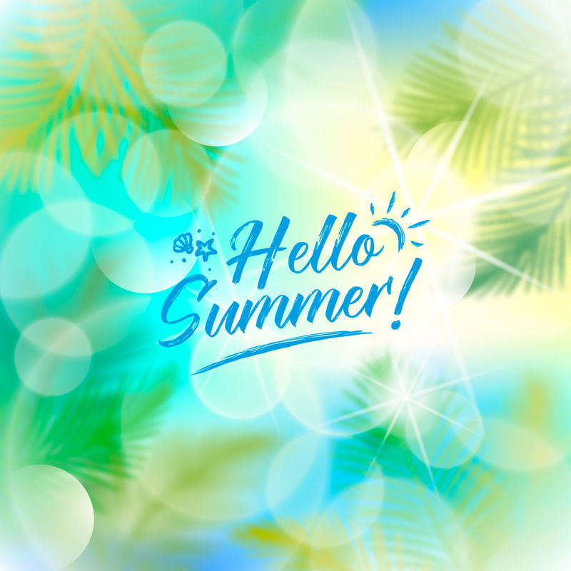 矢量你好夏季设计