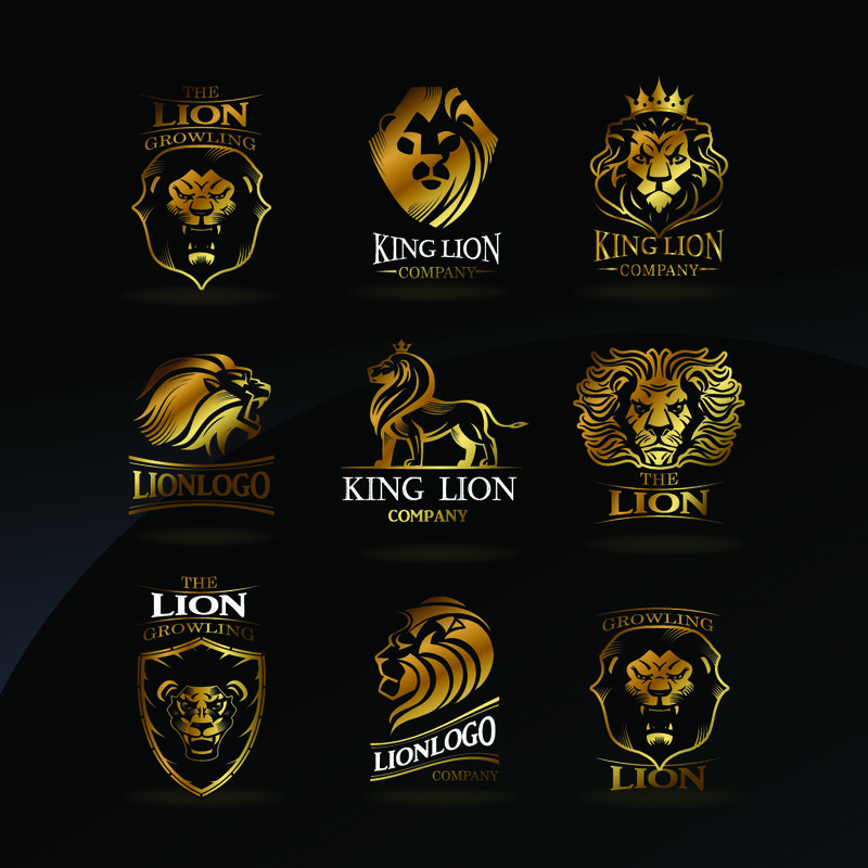 矢量的狮子logo标志