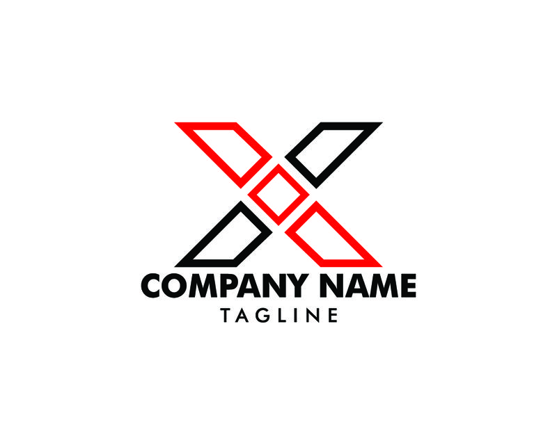 x字母创意logo设计图片
