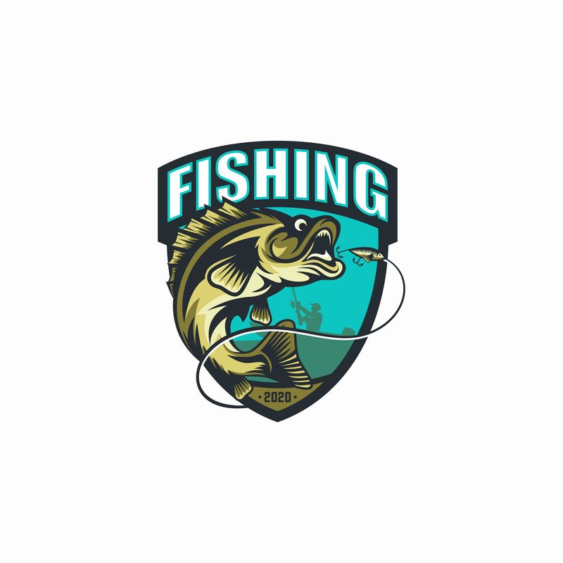 钓鱼团队logo标志设计图片