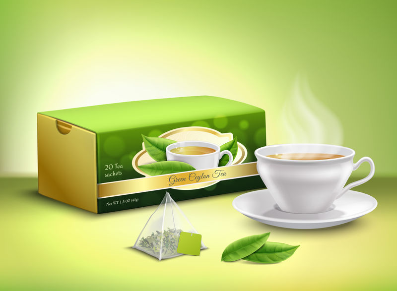 绿茶包装写实设计