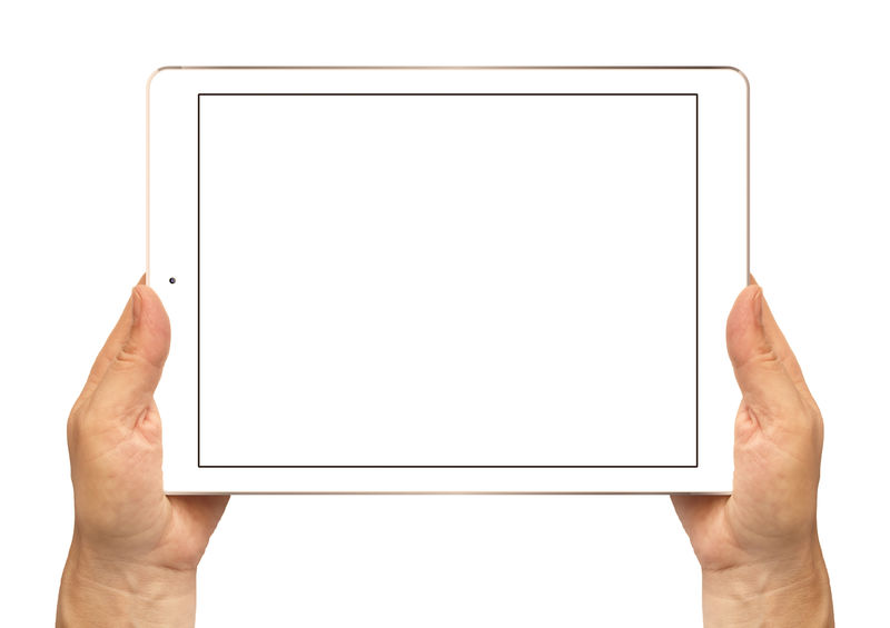 女人手上的白色药片隔离在白色上。