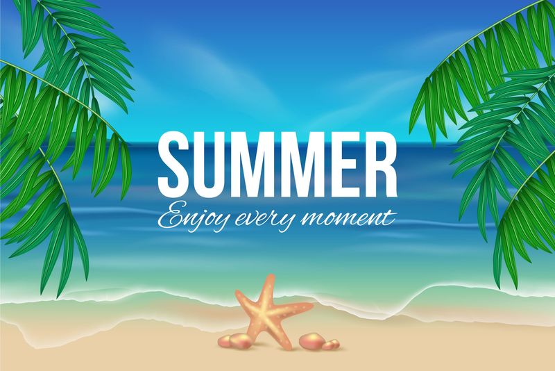 矢量夏季海报背景设计