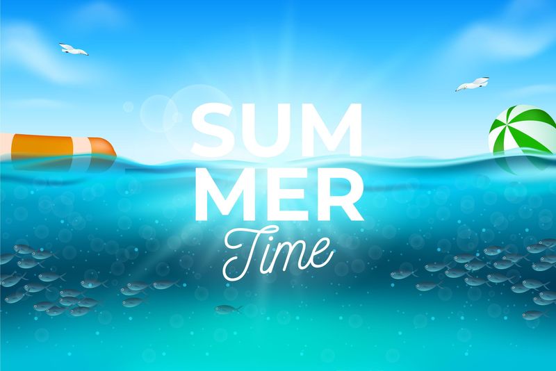 矢量夏季海报背景设计