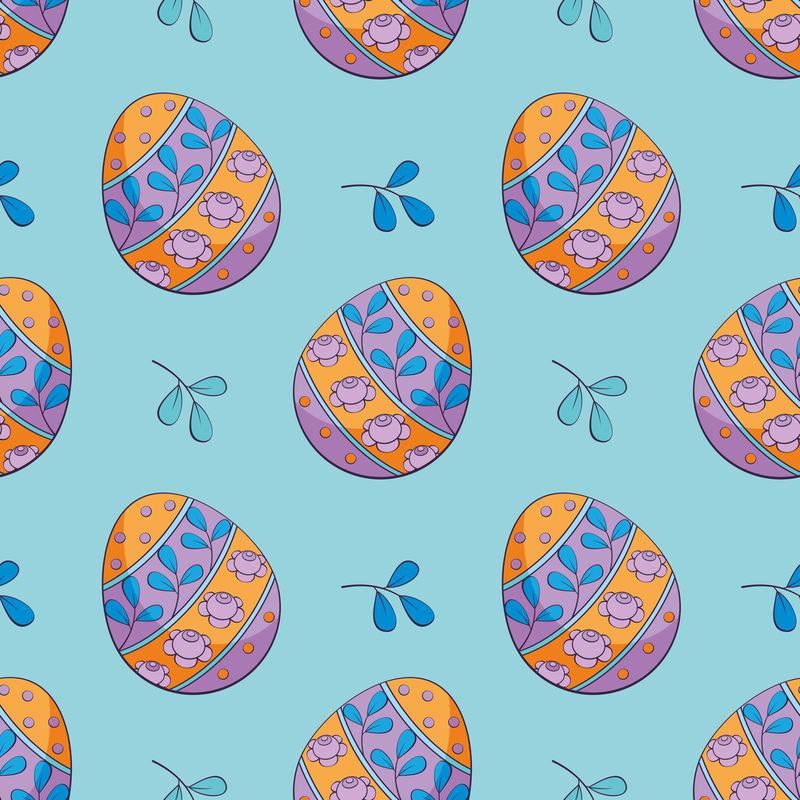 矢量复活节图案背景