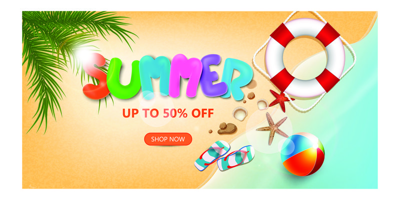 矢量夏季海报背景设计