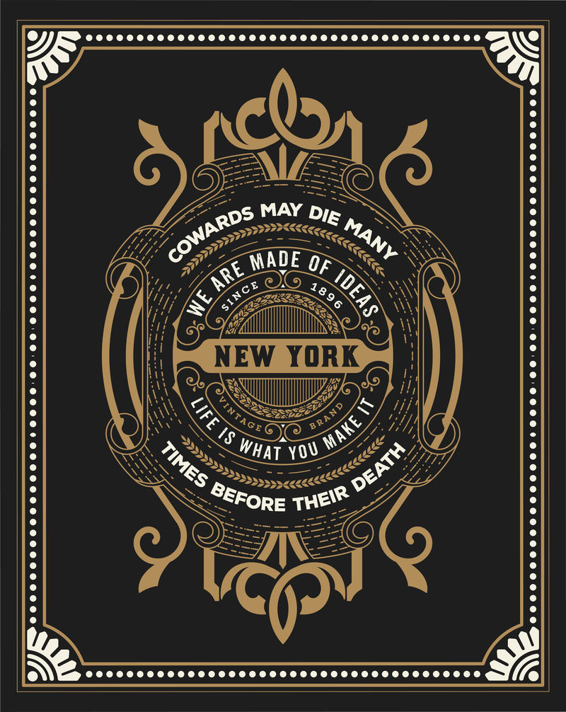 高级卡。巴洛克式框架和花卉细节。