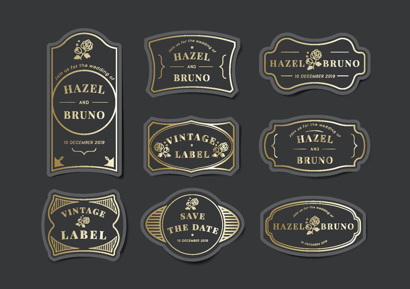 矢量的复古标签