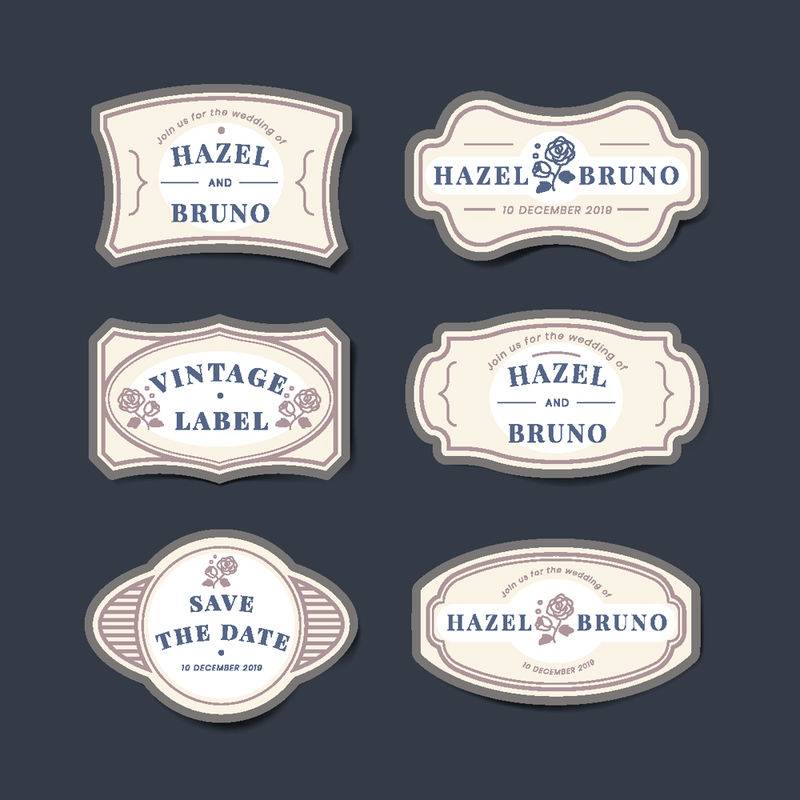 矢量的复古标签