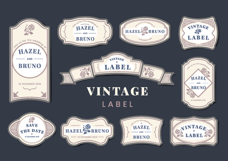 矢量的复古标签