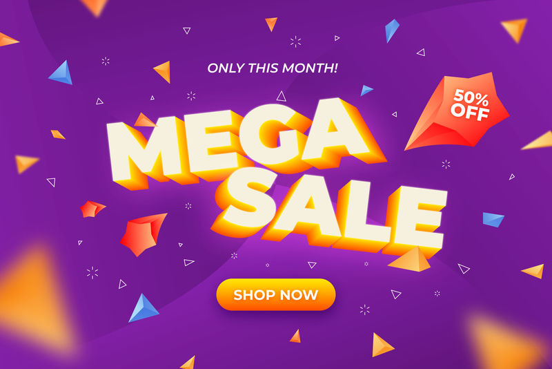 3d销售折扣矢量设计