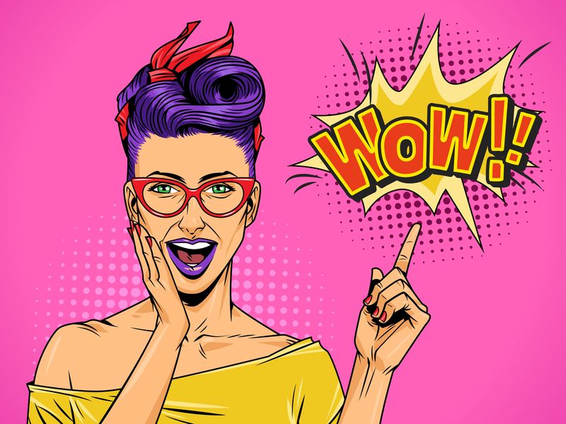 波普艺术美丽惊喜女士