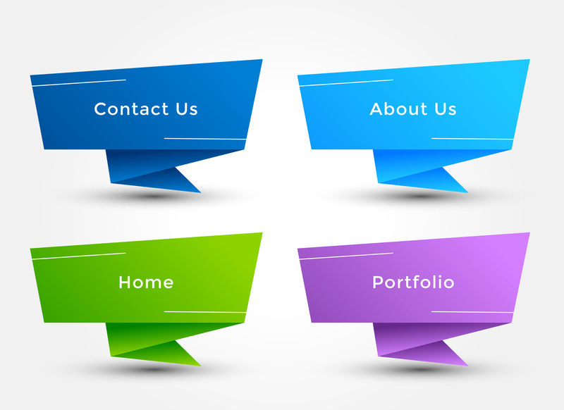 一套网页折纸横幅