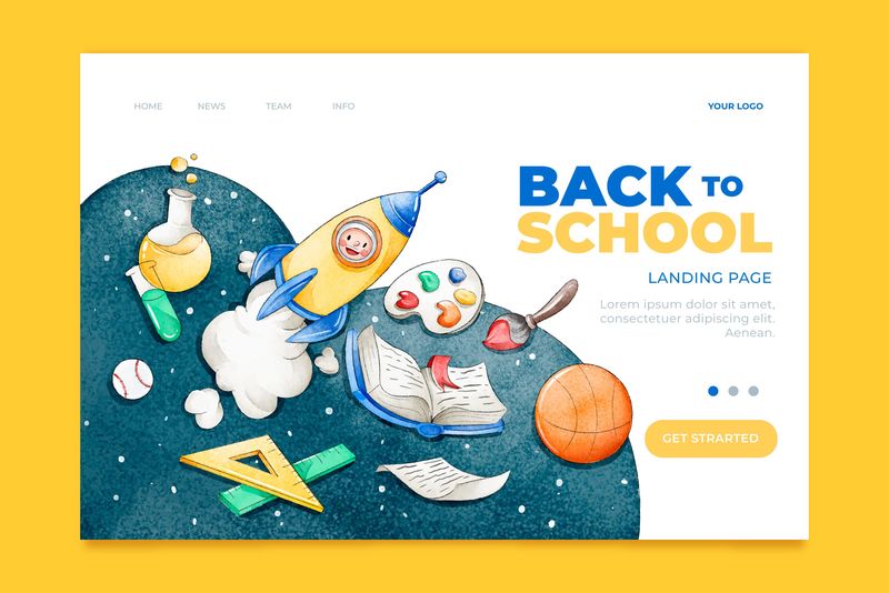 矢量回到学校概念