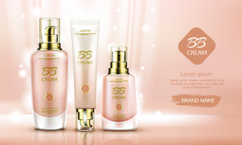 矢量化妆品广告海报设计