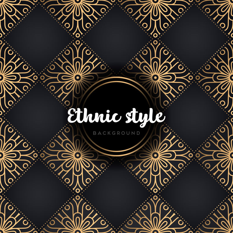 豪华无缝图案曼陀罗