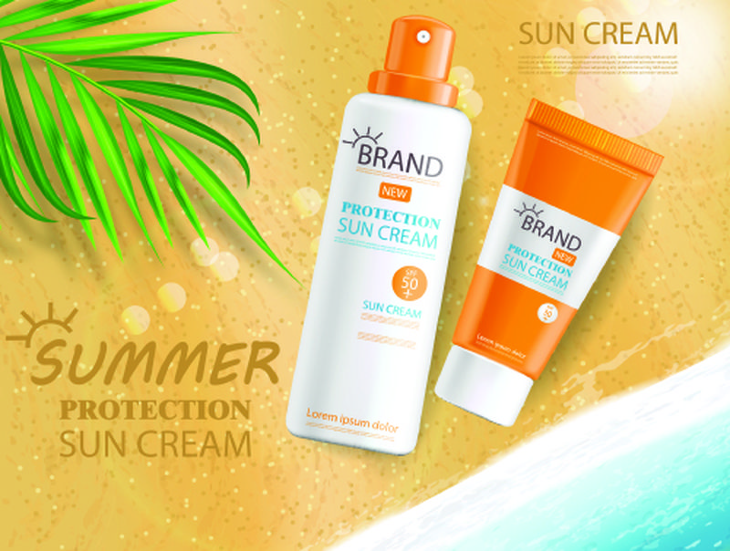 矢量防晒霜设计