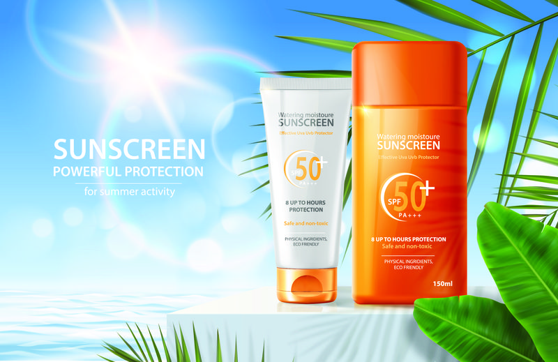 矢量防晒霜设计