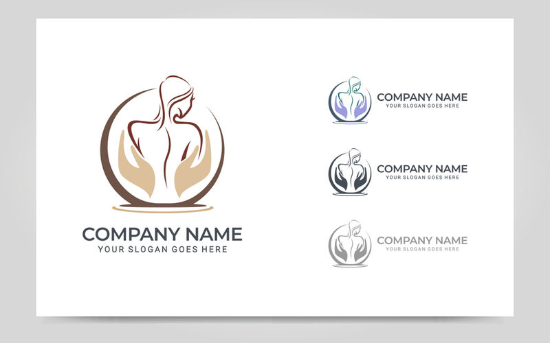 美女脸标志符号。现代矢量图解