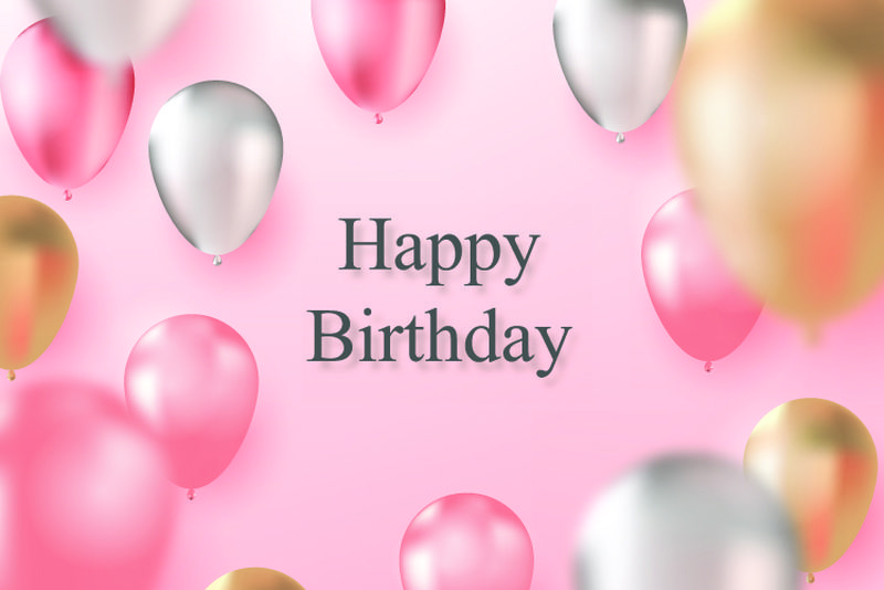 矢量生日快乐气球贺卡模板