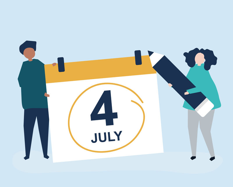 人物性格与七月四日概念插图