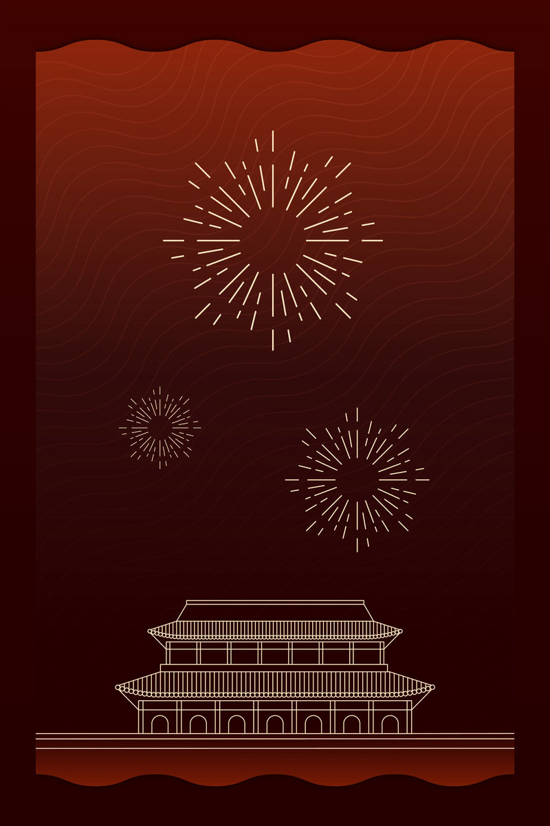 天安门广场中国传统设计名片背景